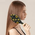 thumbnail image 3 of Golden Sunflower Paddle Brush - No-Pull Comfort, Perfect for Home or Travel, 3 of 5