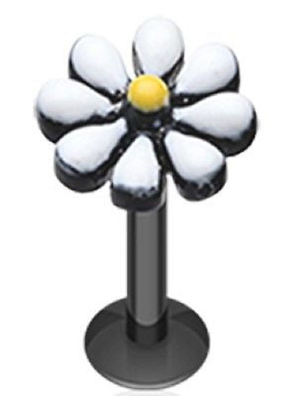 Labret Blossom Daisy Top Monroe body jewelry piercing lip chin tragus 16g 1pc