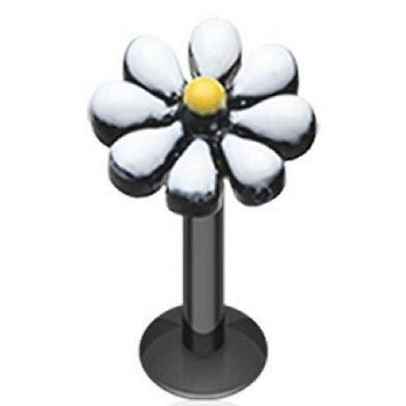 Labret Blossom Daisy Top Monroe body jewelry piercing lip chin tragus 16g 1pc