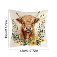 thumbnail image 4 of Throw Pillow Cover 18x18 Inch Cute Patterns Print Soft Breathable Hidden Zipper Decorative for Sofa Living Room by MPOISVA, 4 of 6