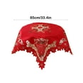 thumbnail image 3 of SHENGXINY Christmas Table Cloth,Round Tablecloth Avoid Fouling Tablecloth,Holiday Gift Dusts Cloth Holiday Essential,Home Decor Red 31.5in, 3 of 6