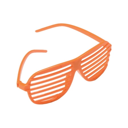 Orange 80's Shutter Shade Toy Novelty Sunglasses Party Favors Costume