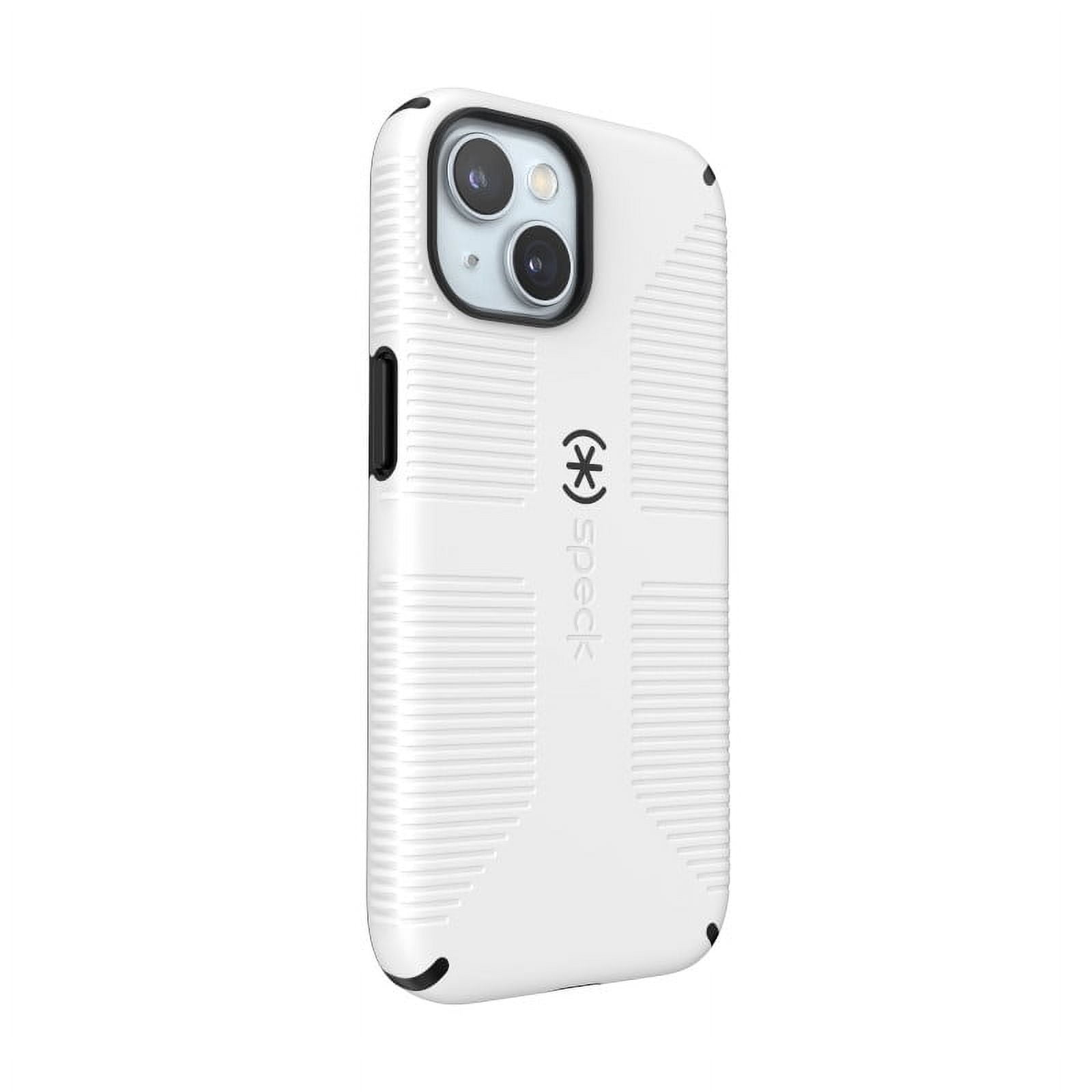 Speck Slim Cell Phone Case with MagSafe for Apple iPhone 16e and iPhone 15 Black & White