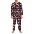 thumbnail image 3 of Naloa Turkey And Thanksgiving Men’s Pajamas Set - Long Sleeve Button Down Sleep Shirt and Pajama Bottoms Sleepwear Set-Small, 3 of 7