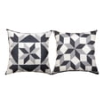 thumbnail image 3 of Black And White Quilt Blocks Climaweave Pillow 18" Indoor/Outdoor, 3 of 3