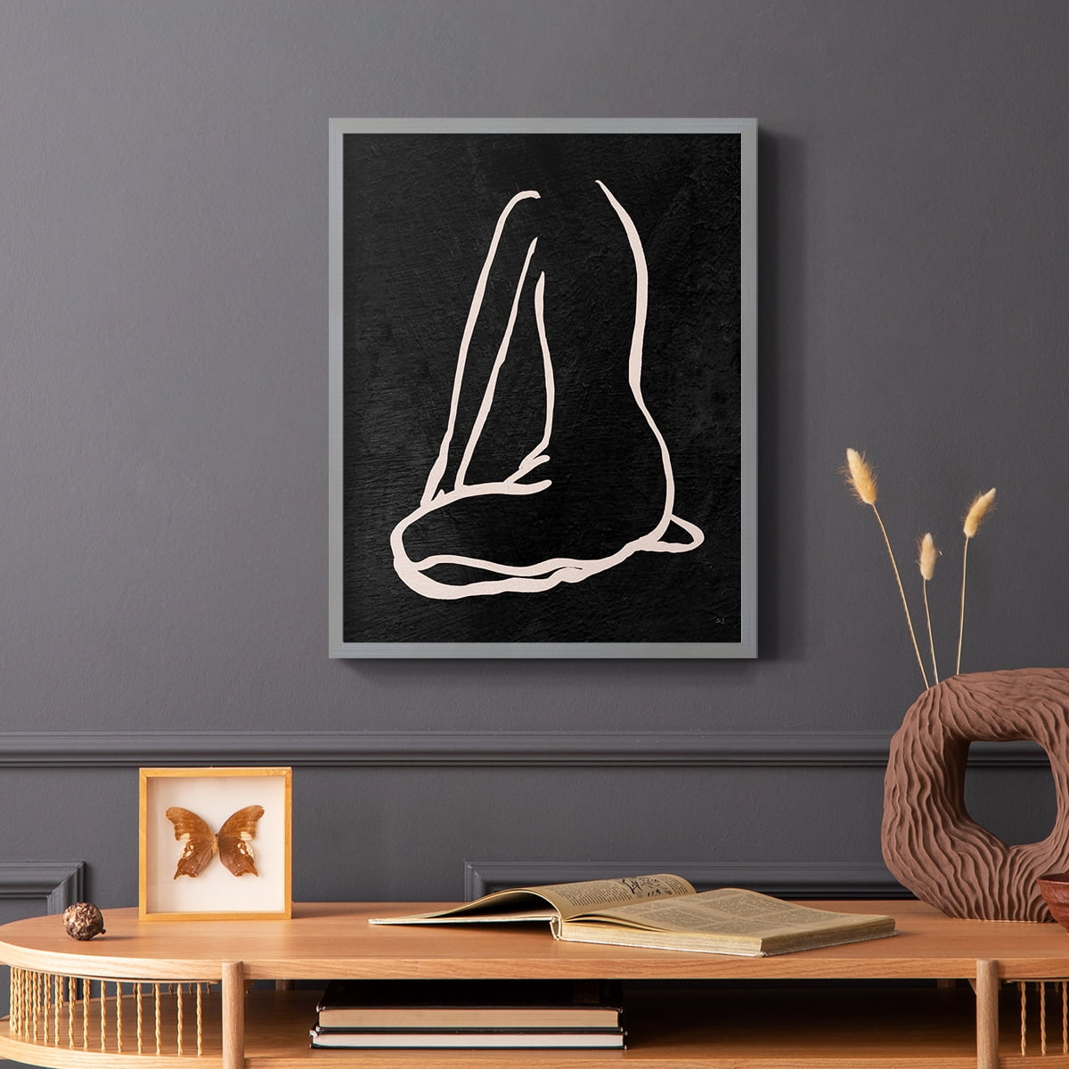 Figure in Dark II in Paper Solid Wood 8 x 10 Framed Print