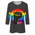 thumbnail image 5 of Penkiiy Black History Shirts for Women 3/4 Sleeve Black History Month Tshirt Loose Tops S Multicolor, 5 of 5