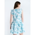 thumbnail image 3 of Free Assembly Women's Button Front Cotton Mini Dress with Flutter Sleeves, Sizes XS-XXL, 3 of 5