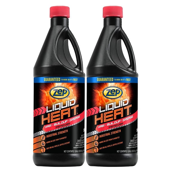 Zep Liquid Heat Drain Opener 33.8 Ounce (Case of 2) ECZULH342 - Professional Strength Formula