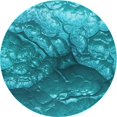 thumbnail image 1 of Ahgly Tapis Rond Lavable en Machine Intérieur Transitionnel Vert Cyan Foncé, 3 Pieds Rond, 1 of 7
