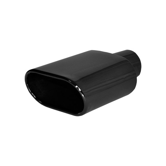 Brand New Black Chrome Exhaust Tip Oval Rolled Slant Weld On 2.25" IN 5.5X3" Out