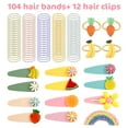 thumbnail image 2 of Children Hair Accessories Cute Assorted Color Hair Ties Snap Hair Clips with Box, 2 of 10