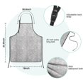 thumbnail image 7 of Gray Christmas Snowman Pattern Kids Aprons for Girls and Boys,Adjustable Neck Strap Toddler Aprons for Kids Cooking Baking, 7 of 7