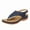 Blue, variant on NOKIO Fashion Sandals for Women's Summer Flip-Flops Wedge Heel Clip Toe Shoes Thick Sole Solid Color Lightweight Sandals
