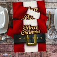 thumbnail image 7 of PMU Merry Christmas Santa Belt 13 Inch x 13 Inch Lunch Napkins (16/Pkg) Pkg/6, 7 of 7