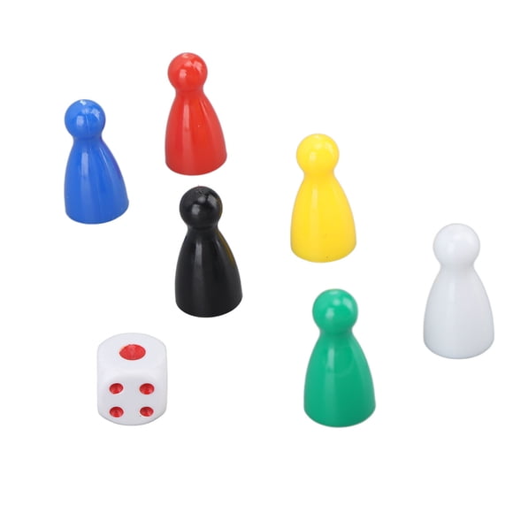 Piezas De Juego De Mesa Multicolores, Dados De Juego De 6 Caras, Plástico, Colorido, Resistente A Impactos, Puntos Negros Educativos Para Enseñar Matemáticas