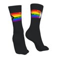 thumbnail image 6 of Progress Pride Flag Rainbow Gay Lesbian Transgender Bisexual Lgbtq Mid Tube Crew Socks Calf sockings Fashion Casual Soft Stockings For Women Men, 6 of 7