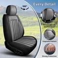 thumbnail image 6 of HQBQBUG Car Seat Covers Fit for Nissan Rogue 2008-2024 2025 Waterproof Leather Automotive Seat Cover Cushion Protector Luxury Interior Accessories Gray,Front Seat, 6 of 6