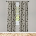 thumbnail image 4 of Ambesonne Cat Window Curtains, Animals and Paws Pattern Art, Each 28" W x 63" L, Dark Sepia and Warm Taupe, 4 of 4