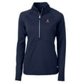 thumbnail image 2 of Women's Cutter & Buck Navy Auburn Tigers Adapt Eco Knit Stretch Recycled Half-Zip Pullover Top, 2 of 3