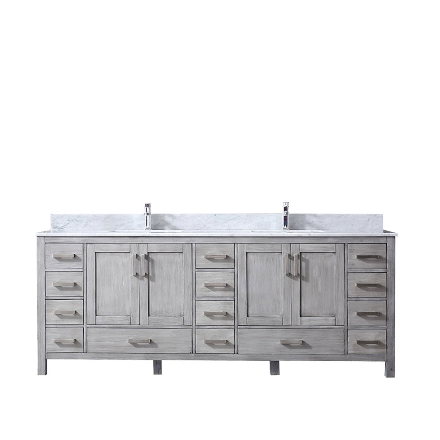 Jacques 84 Distressed Grey Double Vanity