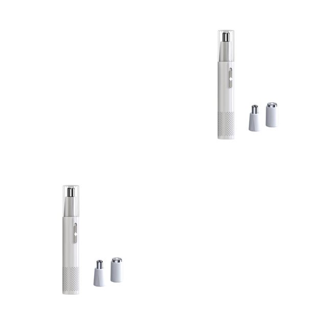 mmirethe Tondeuse Électrique pour Visage et Nez, Étanche IPX5, Outil de Rasage Multi-Usage pour Maison, Blanc Type 2 2Ensemble