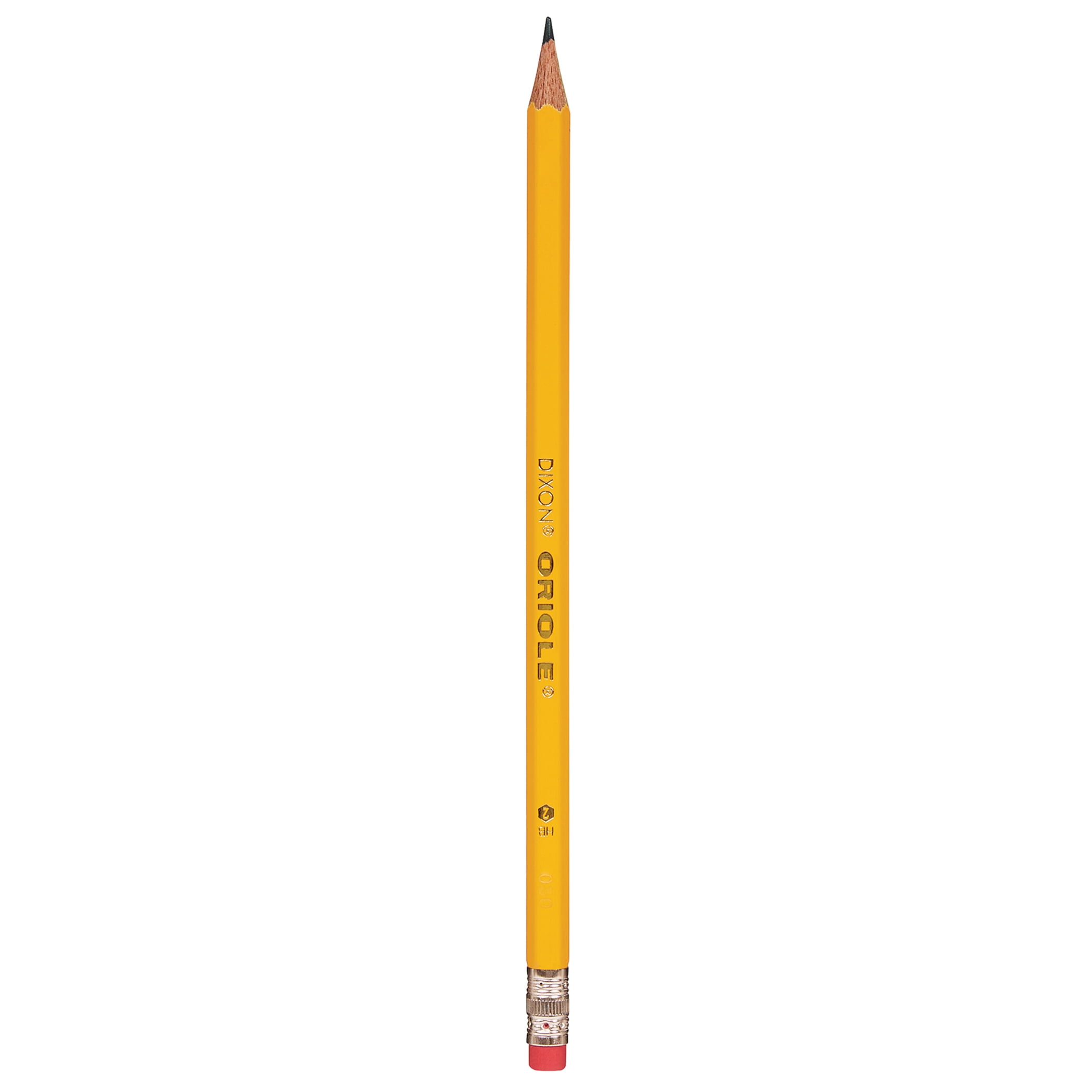 Dixon Oriole Wood-Cased Pencils, #2 HB Soft, Pre-Sharpened, Yellow, 12 Per Pack, 6 Packs