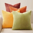 thumbnail image 1 of wonima02 Topfinel Decorative Throw Pillow Covers Cushion Cases, Set of 4 Soft Velvet Modern Double-Sided Designs, Mix and Match for Home Decor, Pillow Inserts Not Included (12x12 inch, Yellow/Orange), 1 of 1