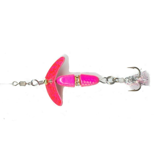 Mack's Lure Wedding Ring Promise Keeper Weighted Spinner Pink/Slv Pink Sprkl 8