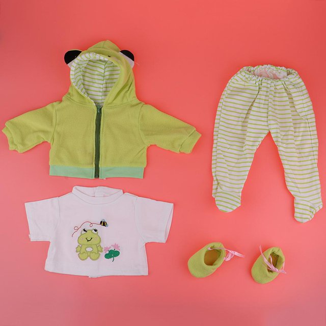 Ropa para Reborn de 22 a 23 pulgadas, s de bebé para niñas, , chaqueta con estampado de Hugo Reborn Doll Outfit
