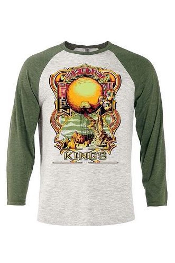 King's X Out Of The Planet Oatmeal/Moss Raglan T-Shirt