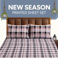 thumbnail image 5 of Flannel Printed Classic Plaid Red Sheet Set, 5 of 5