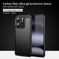 thumbnail image 2 of Compatible For Xiaomi Redmi Note 14 4g Back Cover Mofi Brushed Texture Carbon Fiber Soft Tpu Case, 2 of 3