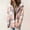 Pink, variant on Women's Plaid Flannel Hooded Jacket, Long Sleeve Button Front Fleece Lining Coat with Pockets Brown,S