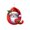 Q, variant on Christmas Letter Ornaments, Acrylic Christmas Tree Decorations, 26 Letter Hanging Pendants with Red Wooden Design, Personalized Alphabet Xmas Tree Decor for Home Party Gift