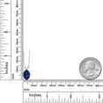 thumbnail image 6 of Gem Stone King 14K White Gold Blue Created Sapphire Pendant Necklace for Women | 3.30 Cttw | Gemstone September Birthstone | Oval 10X8MM | With 18 inch Chain, 6 of 6