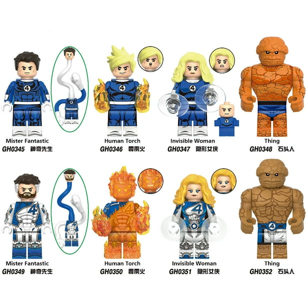 Juguete DIY 8 Figuras de Bloques de Construcción Héroes Clásicos – Personajes Fantásticos con Accesorios, ABS para Niños