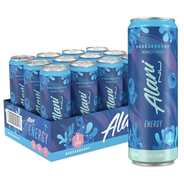 Alani Nu SugarFree Energy Drink, PreWorkout Performance, Breezeberry