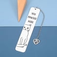 thumbnail image 4 of Cat Bookmark, Gifts for Cat Lovers, Funny Bookmarks for Book Lover Bookish, Book Markers for Women, Back to School, Cat School Supplies, Book Club Gifts, Bookworm Cat Lover Birthday Christmas Gifts, 4 of 5