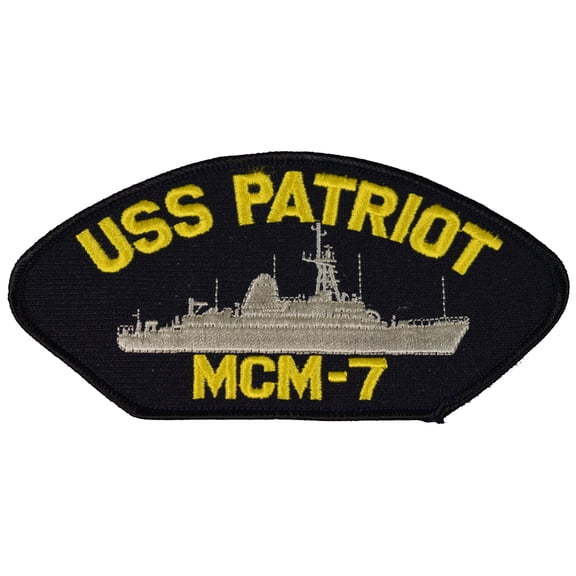 USS PATRIOT MCM-7 SHIP PATCH - GREAT COLOR - Veteran Owned Business