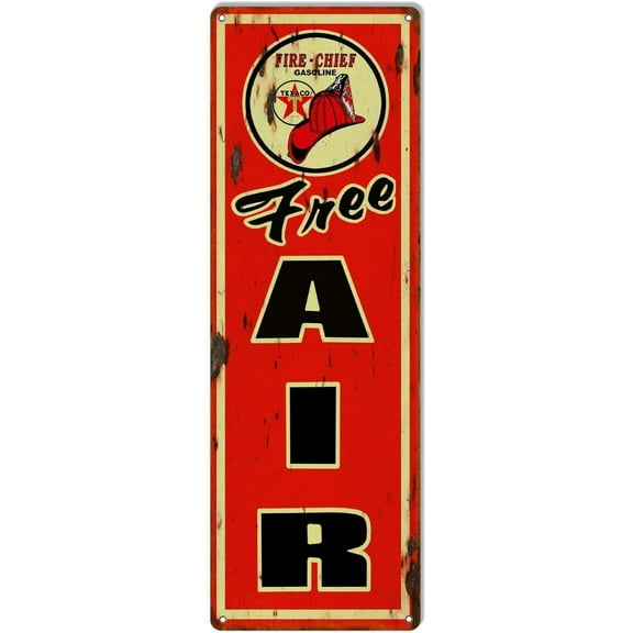 Free Air Gasoline Reproduction Garage Shop Metal Sign 16"x4"