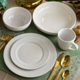 thumbnail image 7 of Elama Elle 18 Piece Porcelain Dinnerware Set with 2 Large Serving Bowls in White, 7 of 7