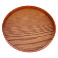 thumbnail image 2 of Bandeja redonda para servir de madera bandeja para servir de madera Natural plato de madera platos para servidor de comida y té plato para bebidas y agua ANGGREK  Otros, 2 of 8