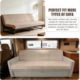 thumbnail image 5 of RV Couch Covers for Sofa Bed,2 Piece Washable Backrest & Seat Armless Sofa Couch Covers Stretch Furniture Protector with Elastic Bottom for Jackknife Sleeper Sofas (Khaki), 5 of 7