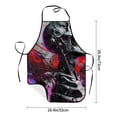 thumbnail image 4 of Naloa 1Pack Adjustable Bib Apron Waterdrop Resistant Cooking Kitchen Aprons for Women Men Chef, Artistic Skull Print, 4 of 5