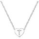 thumbnail image 1 of Collar con inicial de corazón de amor pequeño de plata para mujeres y niñas, colgante con nombre personalizado del alfabeto AZ, gargantilla, 1 of 3