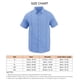 thumbnail image 4 of Camisa de playa de manga corta para hombre, informal, de moda, color liso, cuello vuelto, encaje con botones, parte superior azul XL, 4 of 4