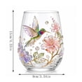 thumbnail image 3 of SLYNSHome Glass Cup with Exquisite Floral and Wildlife Details, Large Capacity Stemless Tumbler for Water Tea and Daily Beverages,Animals and Nature Themed, 3 of 8