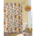 thumbnail image 2 of Fall Thanksgiving Pumpkins Maple Leaves Retro Linen Shower Curtain Set ，Waterproof Fabric Shower Curtains Shower Curtains for Bathroom,Bathroom Decor 36"x72", 2 of 7
