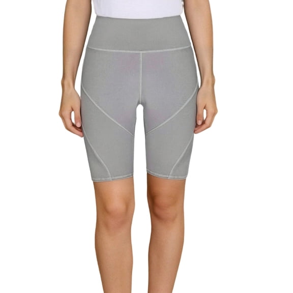 Shorts for Women, Workout Shorts, 8" Biker Shorts Women High Waist, Spandex Yoga Shorts with Side & Inner Pockets